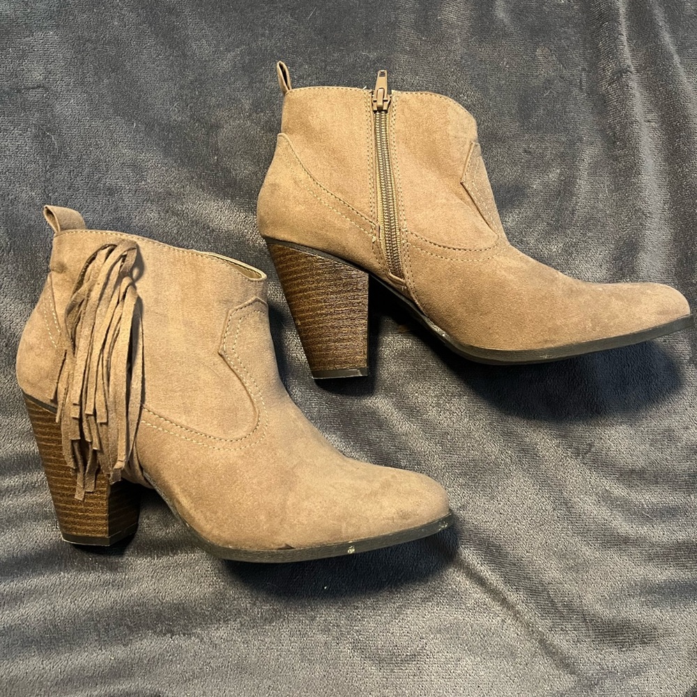 Qupid Suede Ankle Booties